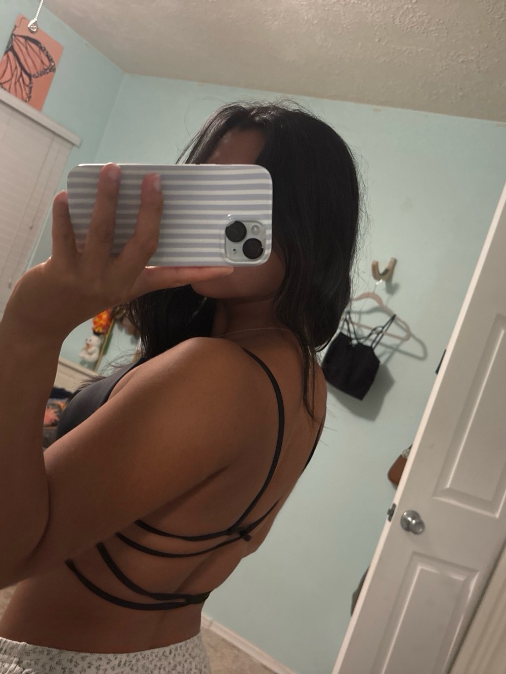SHEIN Black Strappy Multi-Back Bralette